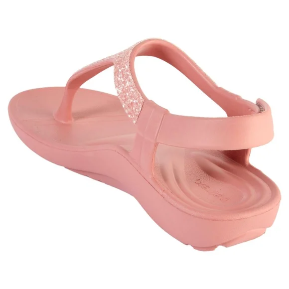 Aetrex Women's Pink Sandals Parker Sparkle EVA Arch-Support Thong Sandal - Picture 7 of 7